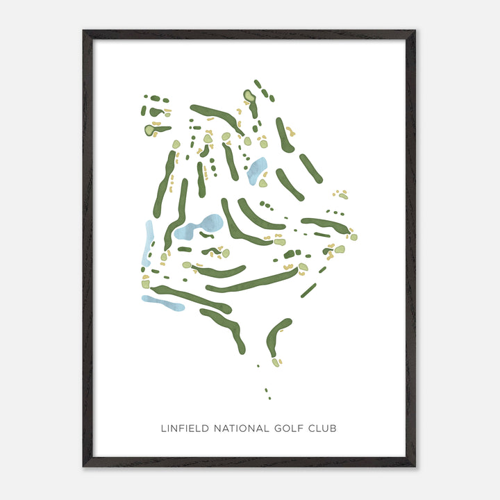 Print of Linfield National Golf Club Modern Map