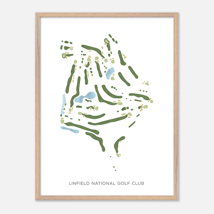 Print of Linfield National Golf Club Modern Map