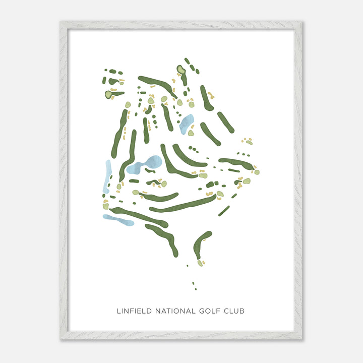 Print of Linfield National Golf Club Modern Map