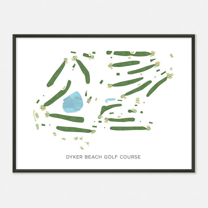 Print of Dyker Beach Golf Course Modern Map