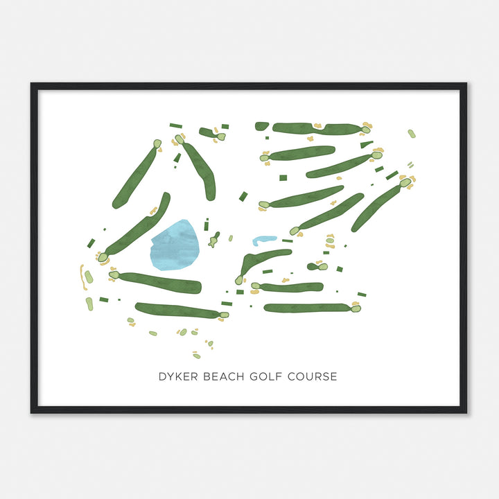 Print of Dyker Beach Golf Course Modern Map