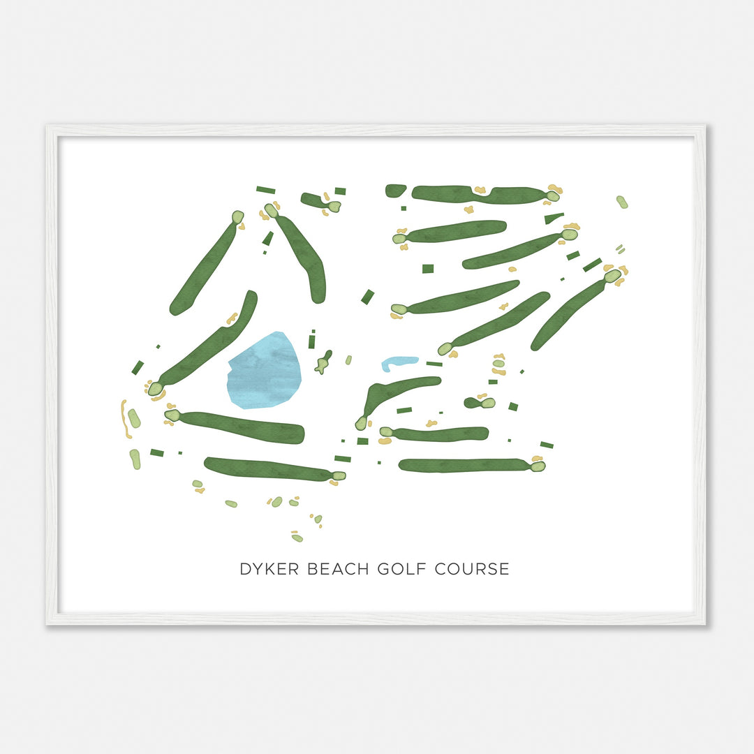 Print of Dyker Beach Golf Course Modern Map