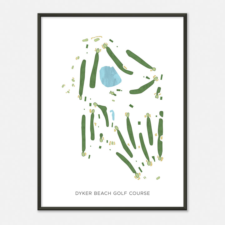 Print of Dyker Beach Golf Course Modern Map