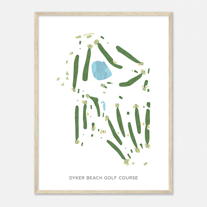 Print of Dyker Beach Golf Course Modern Map