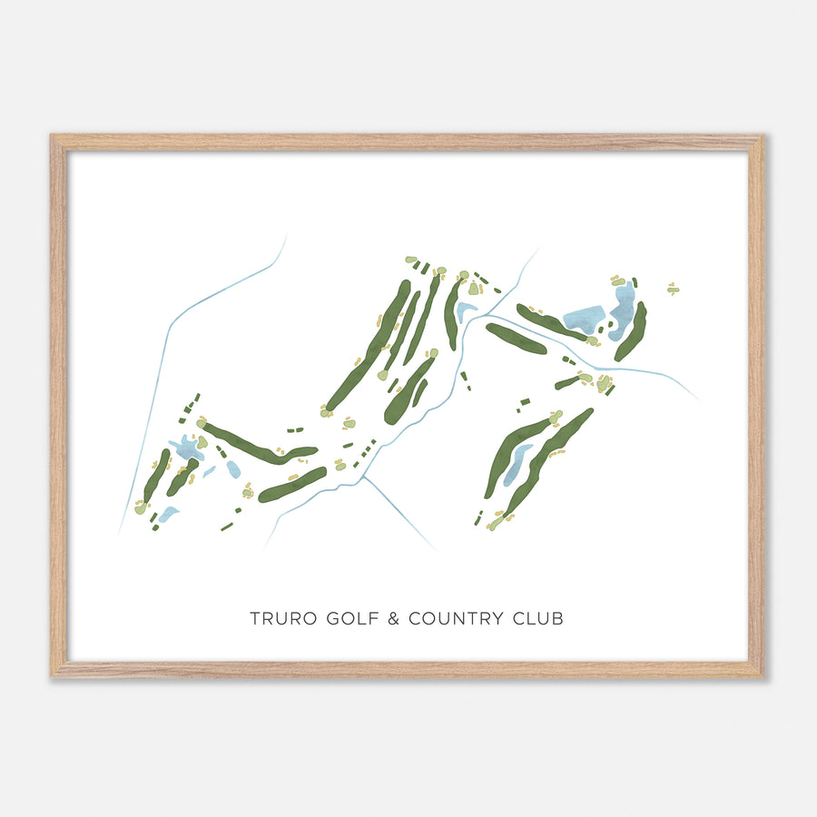Print of Truro Golf & Country Club Modern Map