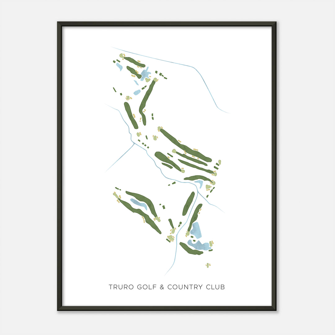 Print of Truro Golf & Country Club Modern Map