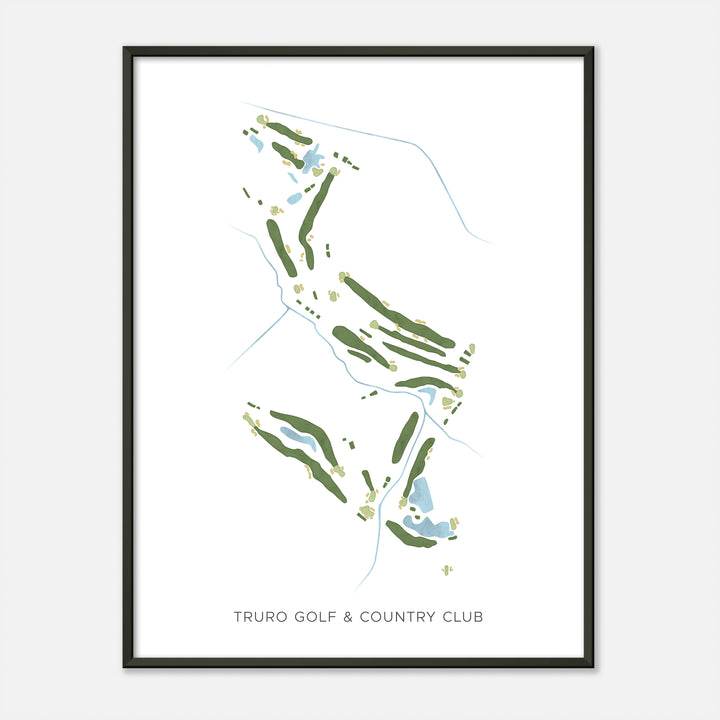 Print of Truro Golf & Country Club Modern Map