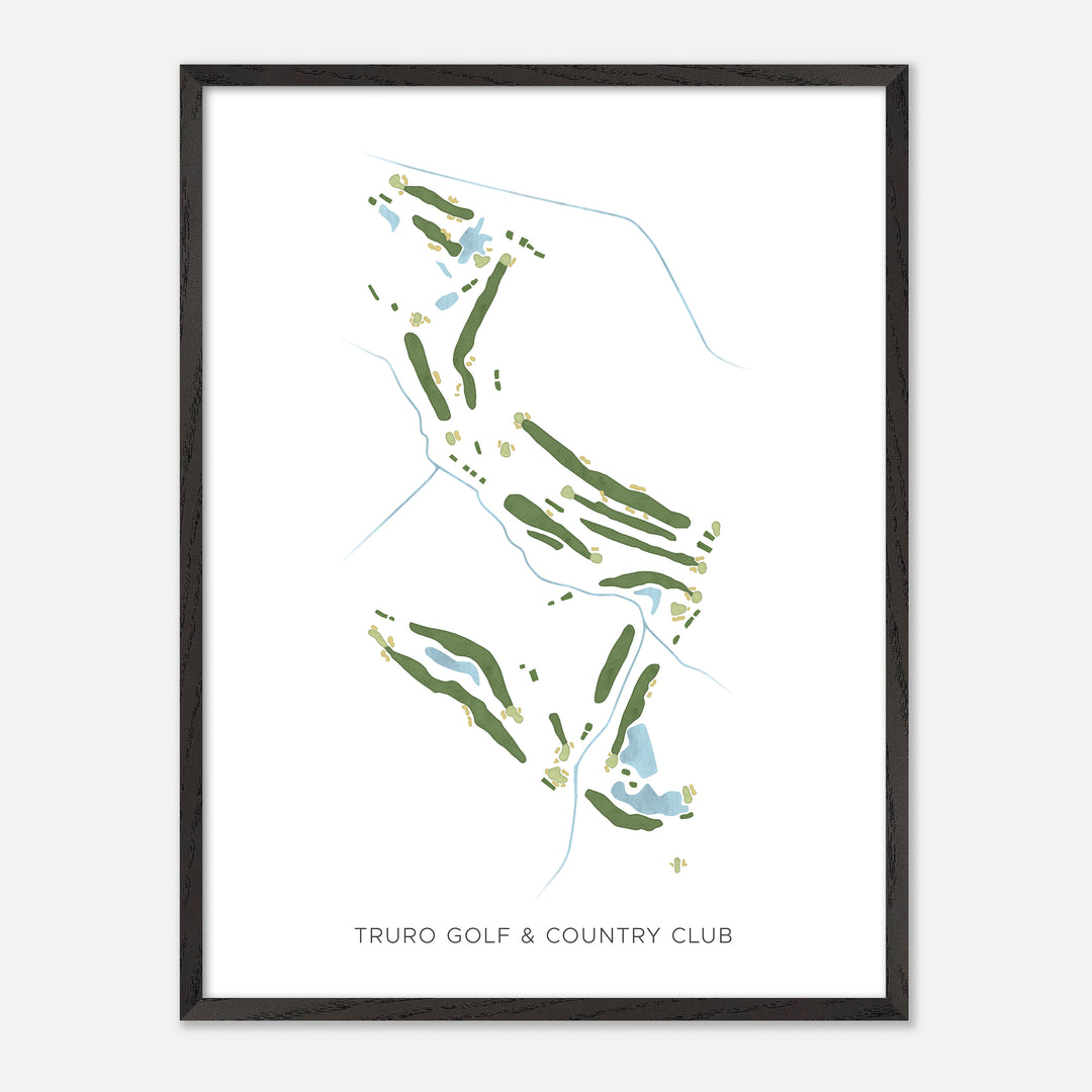 Print of Truro Golf & Country Club Modern Map
