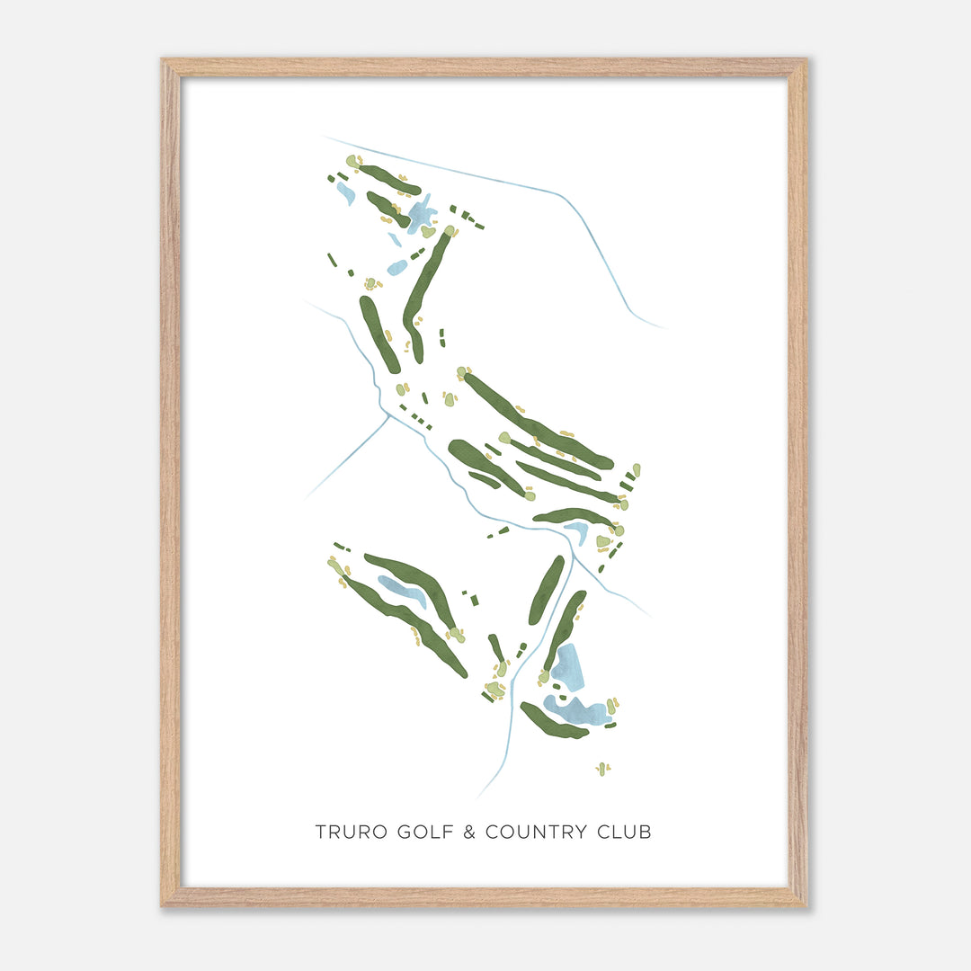 Print of Truro Golf & Country Club Modern Map