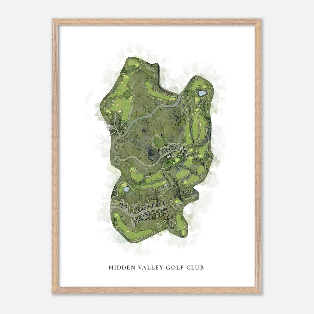 Print of Hidden Valley Golf Club Classic Map