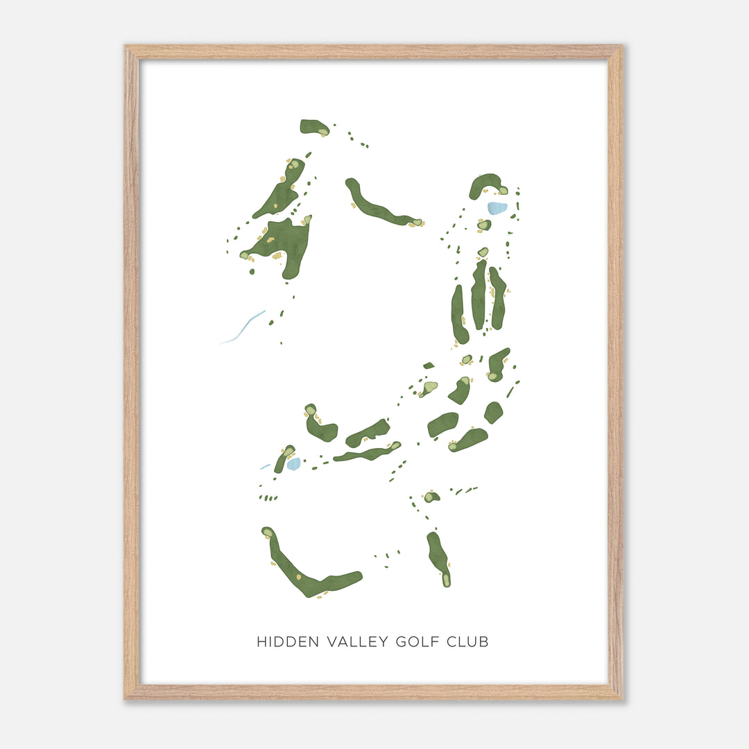 Print of Hidden Valley Golf Club Modern Map