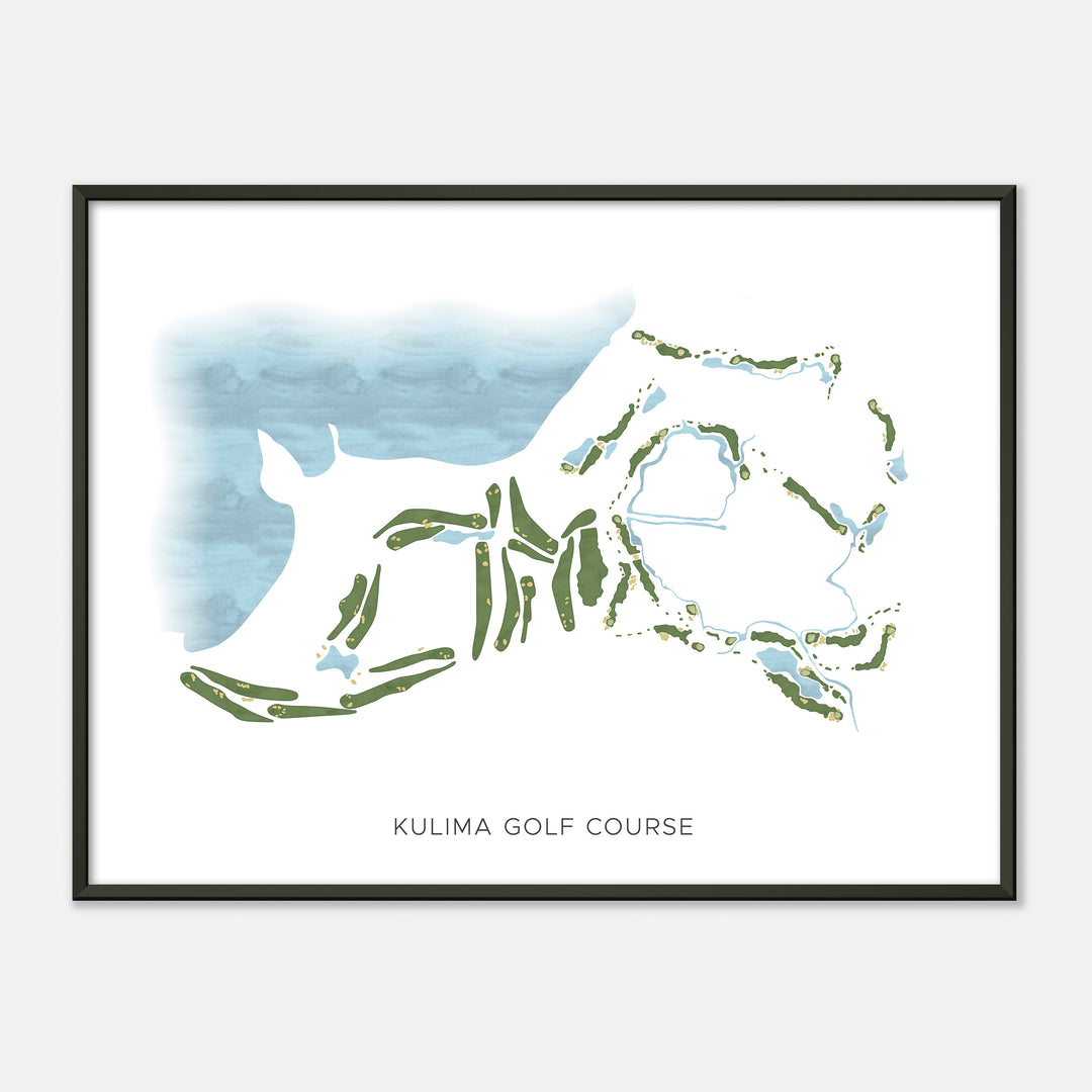 Print of Kulima Golf Course Modern Map