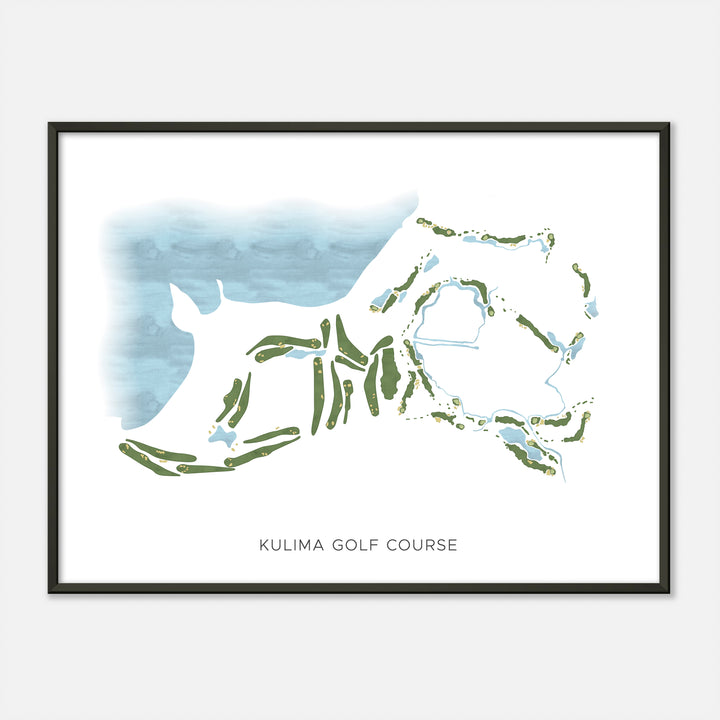 Print of Kulima Golf Course Modern Map
