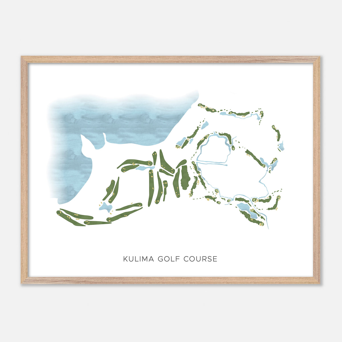Print of Kulima Golf Course Modern Map