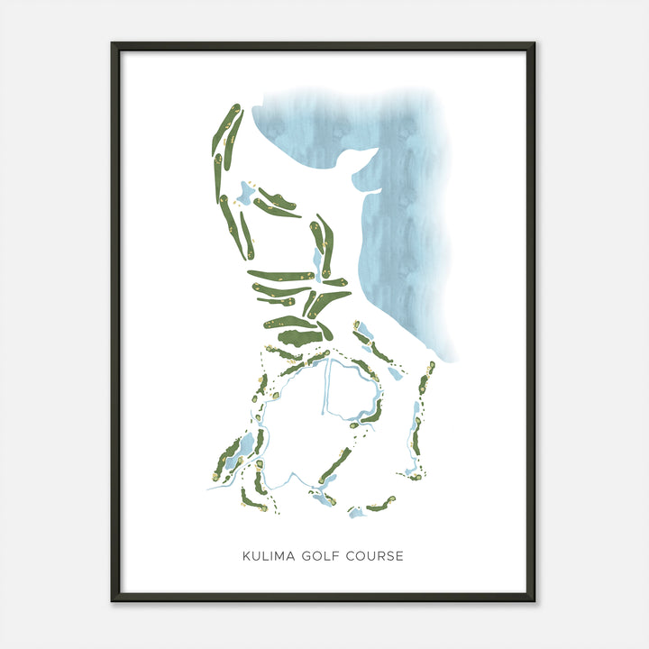 Print of Kulima Golf Course Modern Map