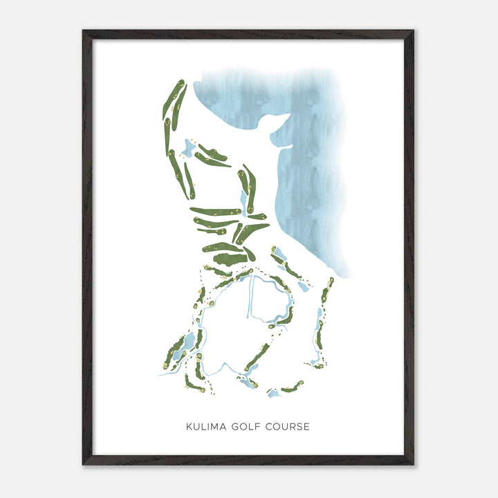 Print of Kulima Golf Course Modern Map