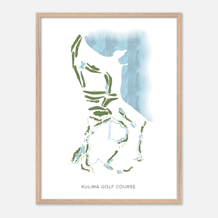 Print of Kulima Golf Course Modern Map