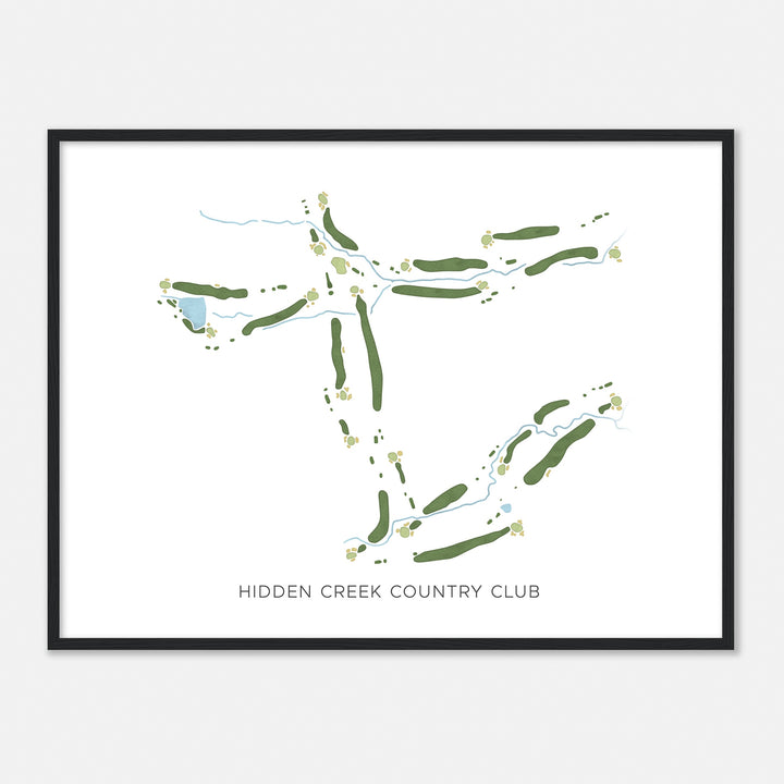 Print of Hidden Creek Country Club Modern Map