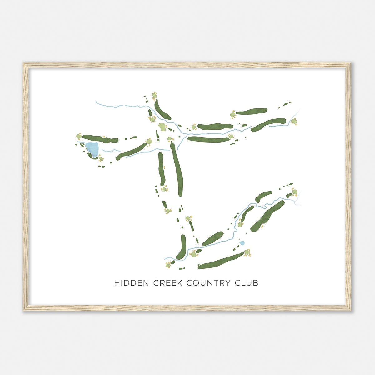 Print of Hidden Creek Country Club Modern Map