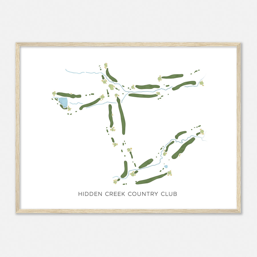 Print of Hidden Creek Country Club Modern Map