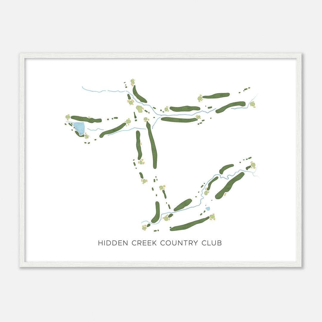 Print of Hidden Creek Country Club Modern Map