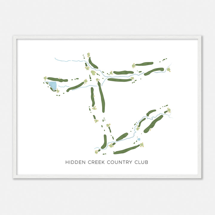 Print of Hidden Creek Country Club Modern Map