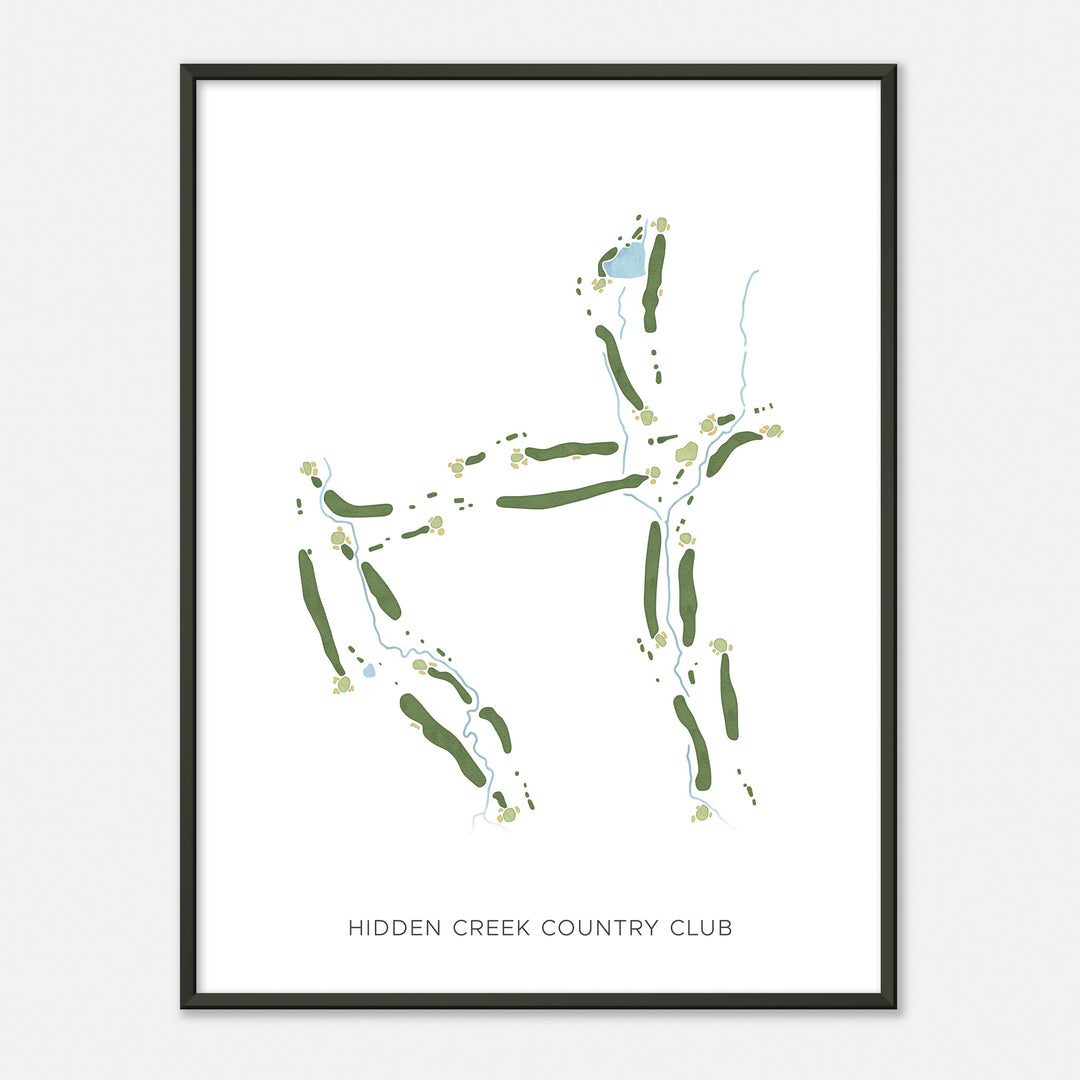 Print of Hidden Creek Country Club Modern Map