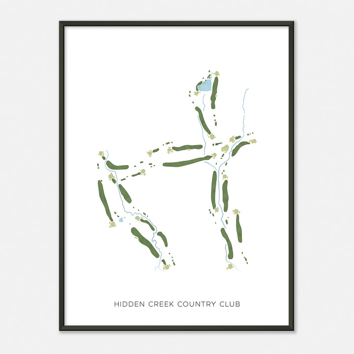 Print of Hidden Creek Country Club Modern Map