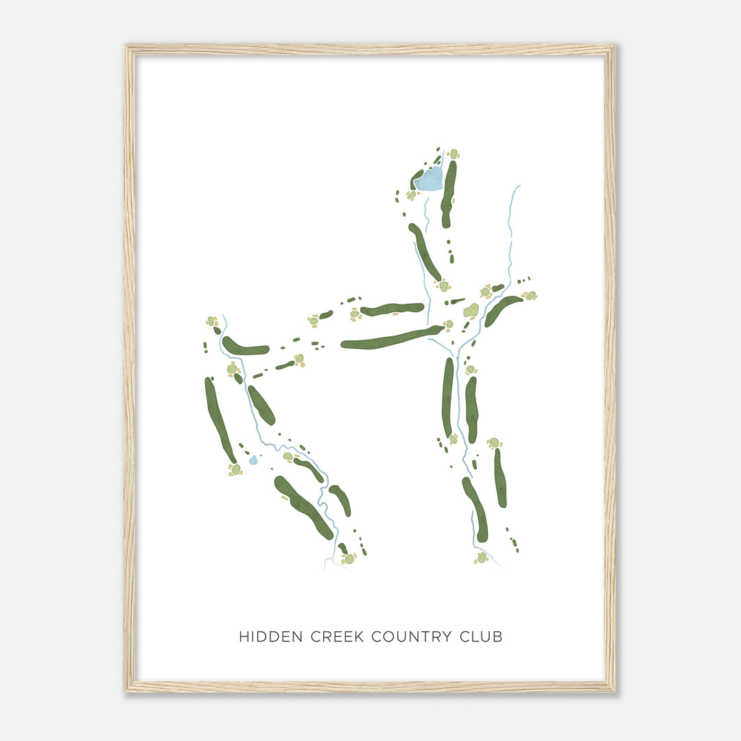 Print of Hidden Creek Country Club Modern Map