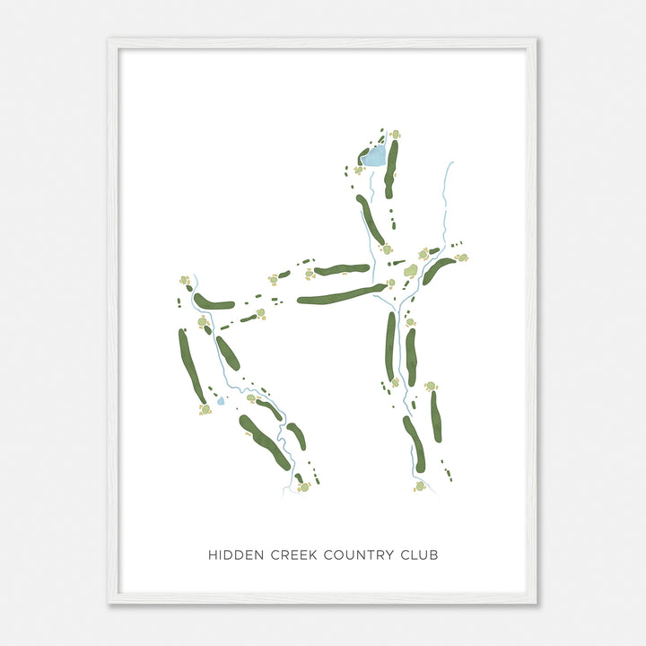 Print of Hidden Creek Country Club Modern Map