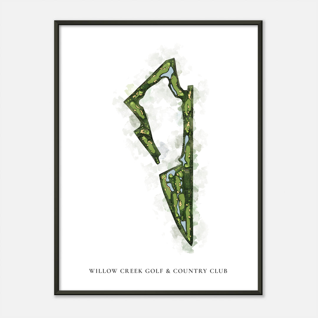 Print of Willow Creek Golf &amp; Country Club Classic Map