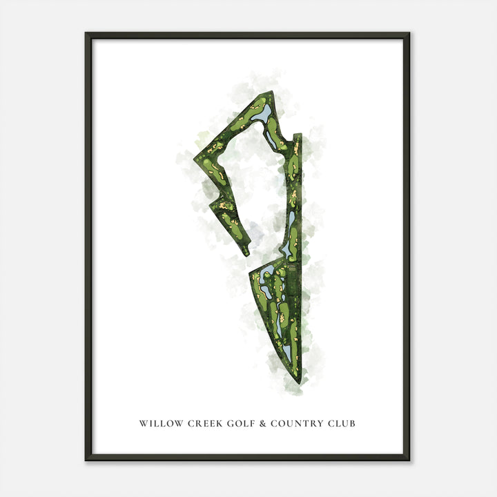 Print of Willow Creek Golf &amp; Country Club Classic Map