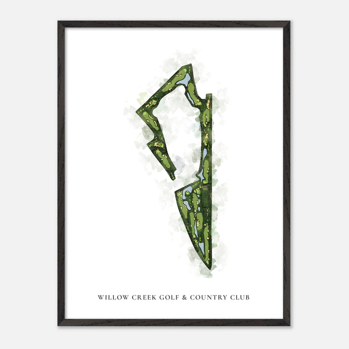 Print of Willow Creek Golf &amp; Country Club Classic Map