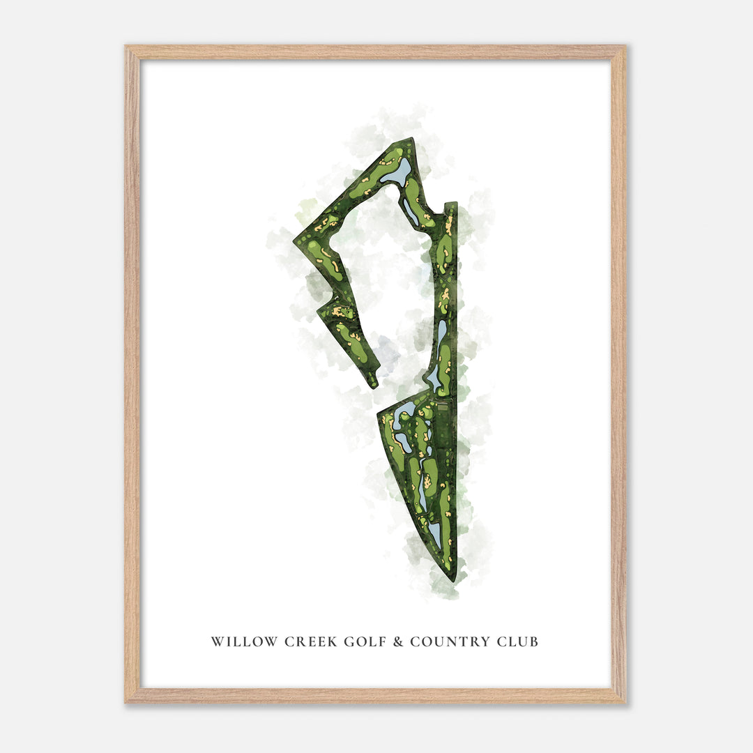 Print of Willow Creek Golf &amp; Country Club Classic Map