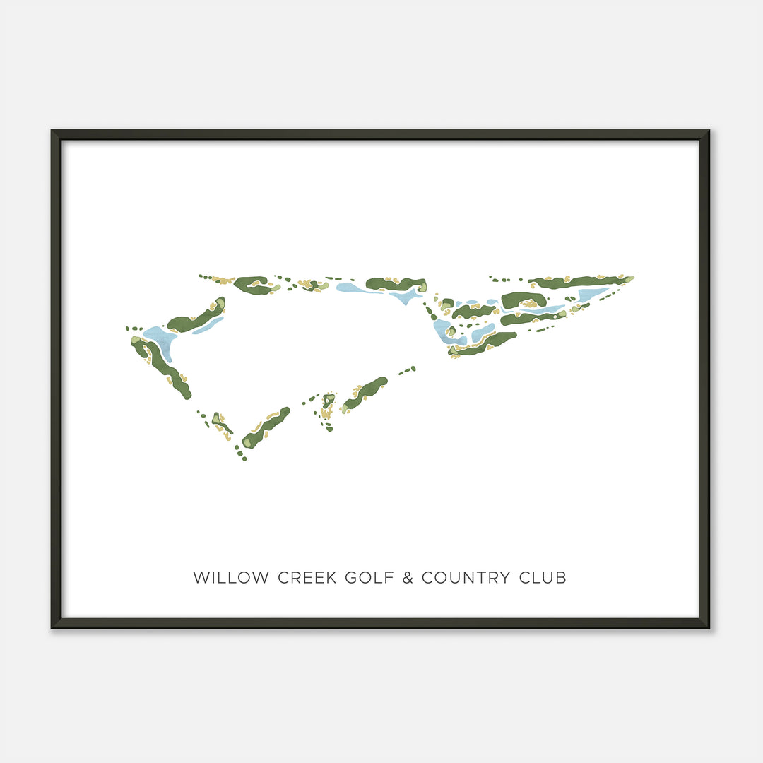 Print of Willow Creek Golf &amp; Country Club Modern Map