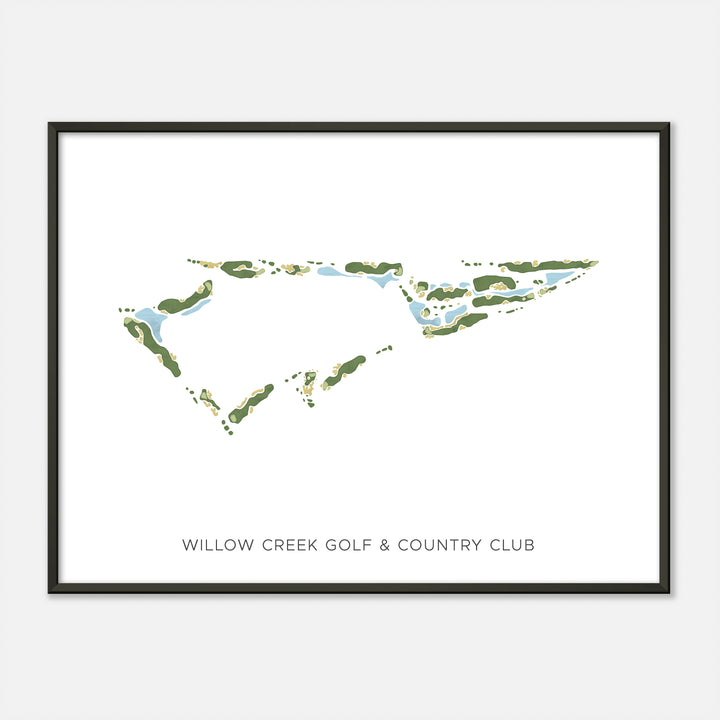 Print of Willow Creek Golf &amp; Country Club Modern Map