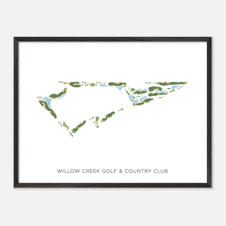 Print of Willow Creek Golf &amp; Country Club Modern Map
