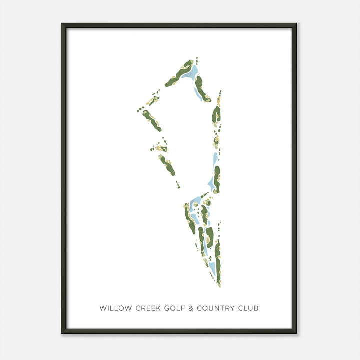 Print of Willow Creek Golf &amp; Country Club Modern Map