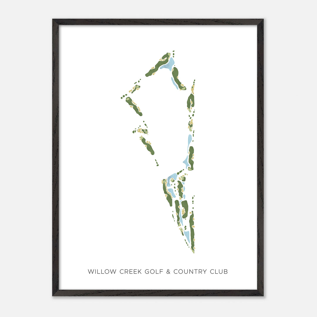 Print of Willow Creek Golf &amp; Country Club Modern Map