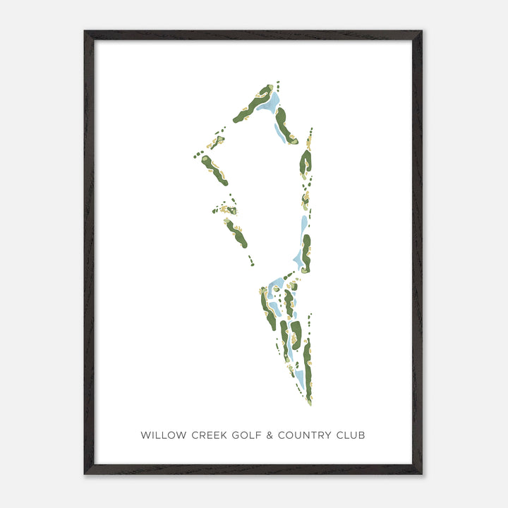 Print of Willow Creek Golf &amp; Country Club Modern Map