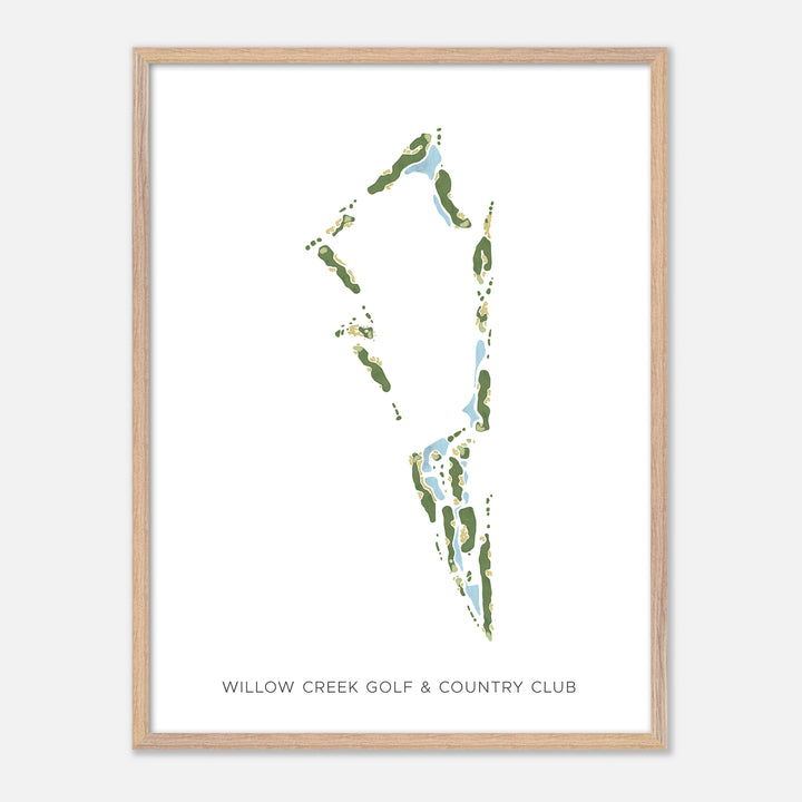 Print of Willow Creek Golf &amp; Country Club Modern Map
