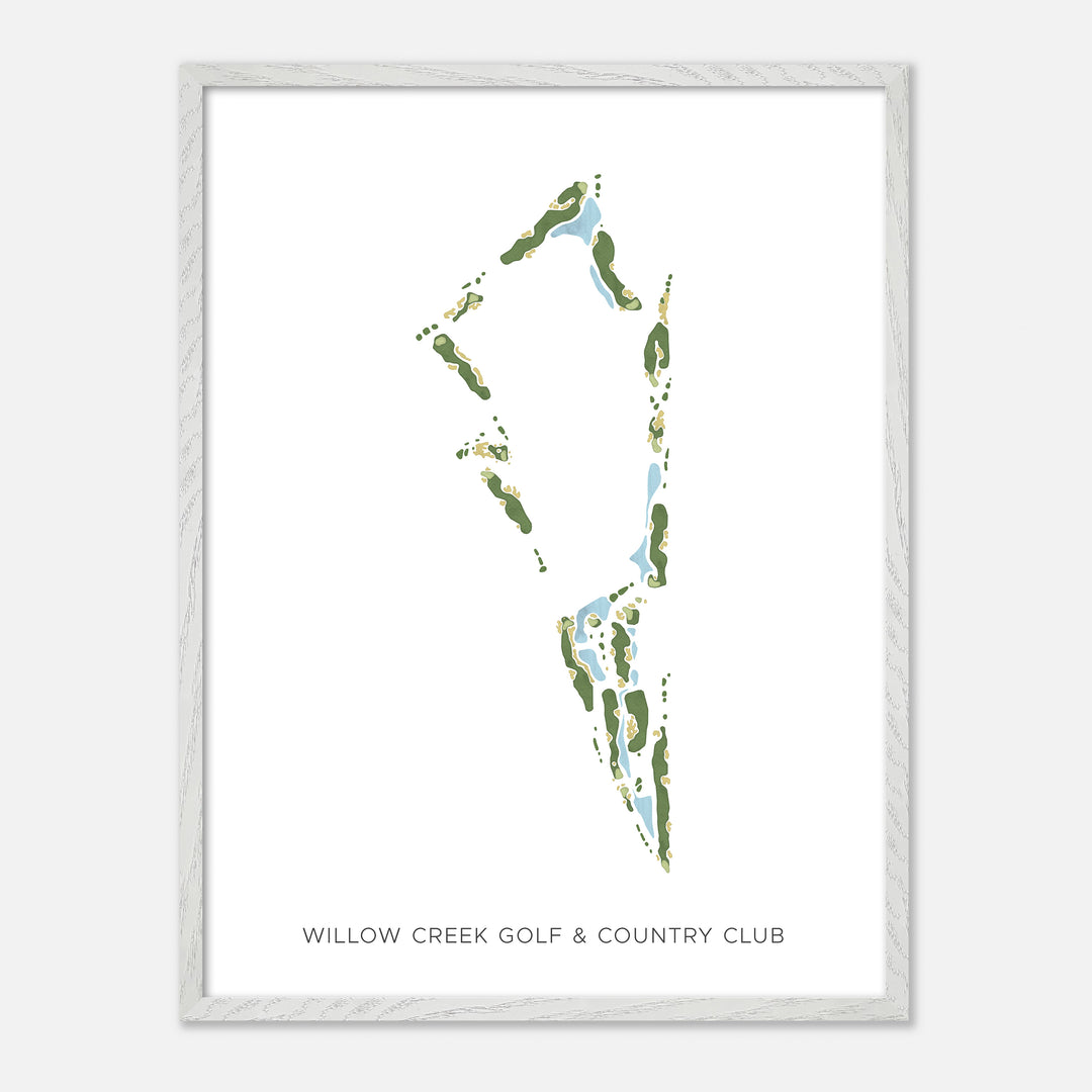 Print of Willow Creek Golf &amp; Country Club Modern Map