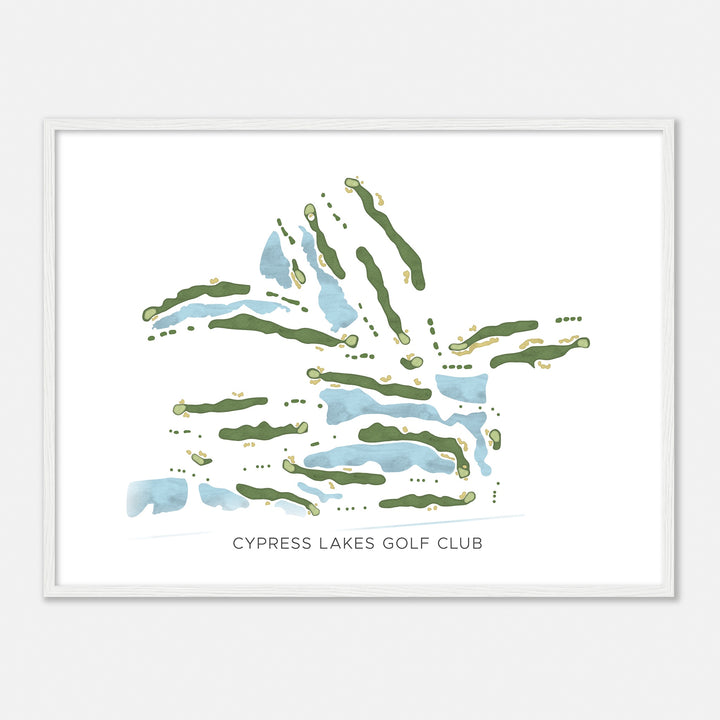 Print of Cypress Lakes Golf Club Modern Map