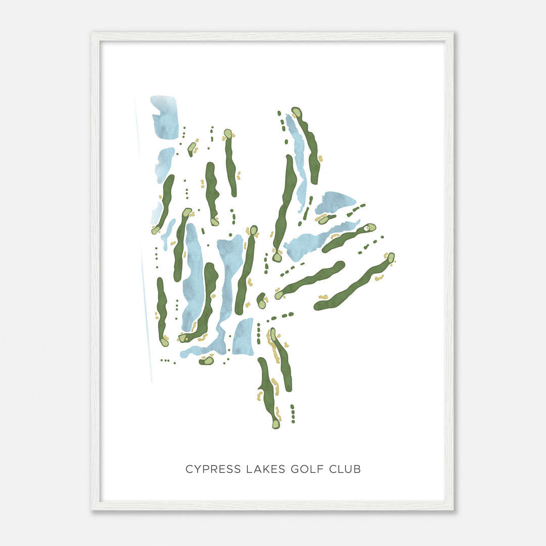 Print of Cypress Lakes Golf Club Modern Map
