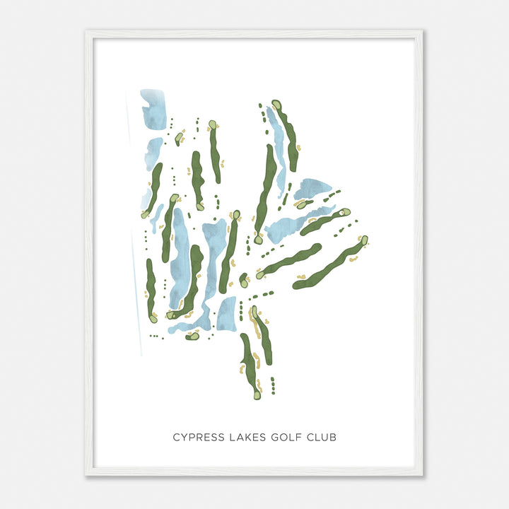 Print of Cypress Lakes Golf Club Modern Map