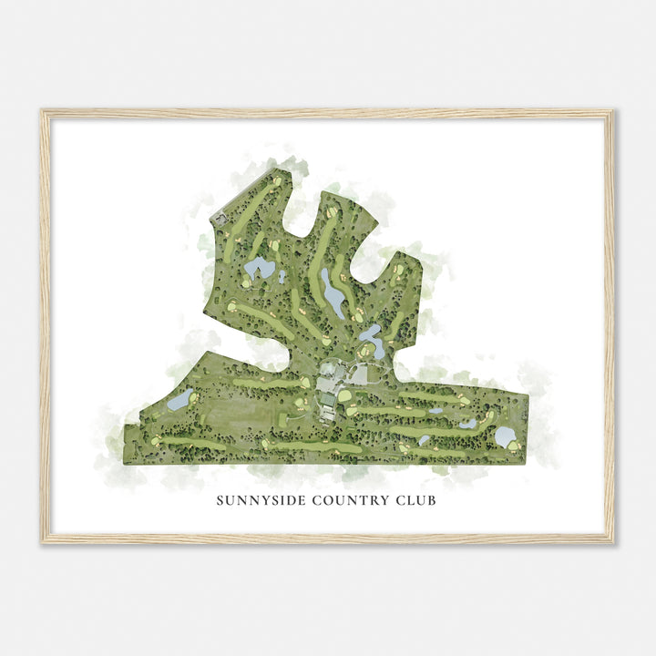 Print of Sunnyside Country Club Classic Map