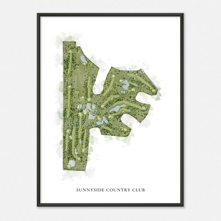 Print of Sunnyside Country Club Classic Map