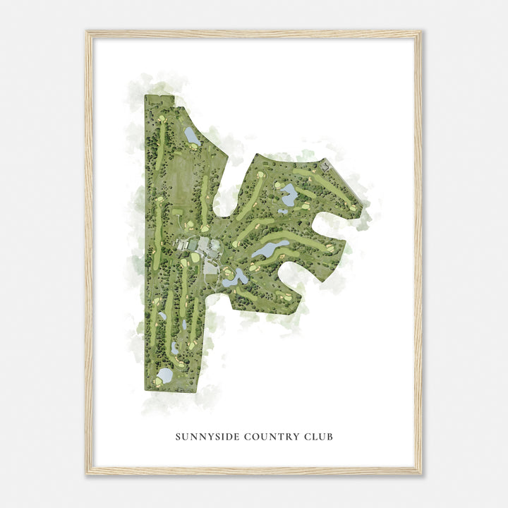 Print of Sunnyside Country Club Classic Map