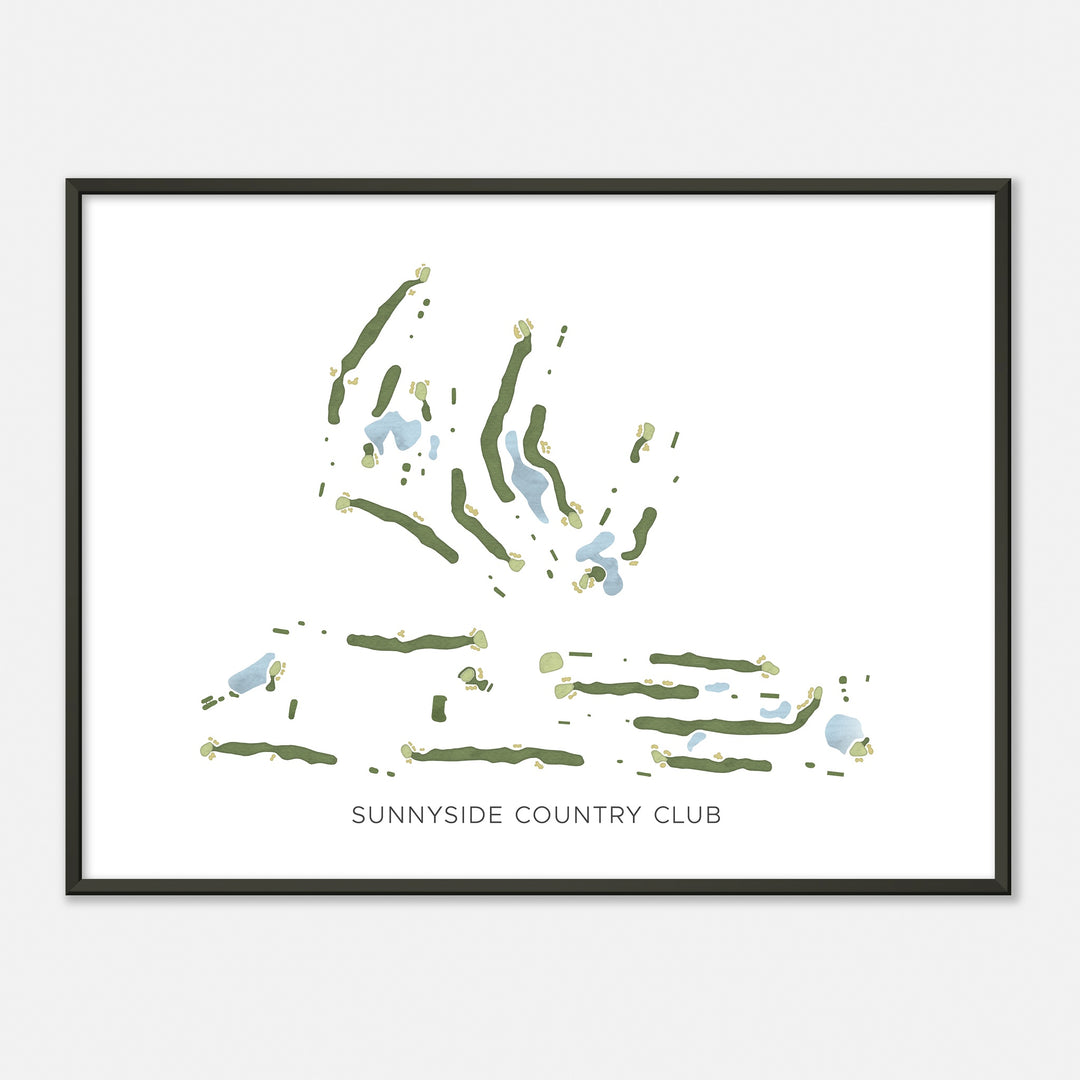 Print of Sunnyside Country Club Modern Map