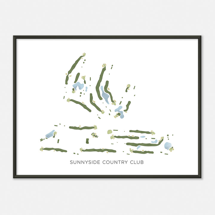 Print of Sunnyside Country Club Modern Map